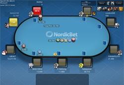 NordicBet pokersidas mjukvara förminskad skärmbild