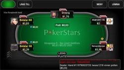 PokerStars pokersidas mjukvara android